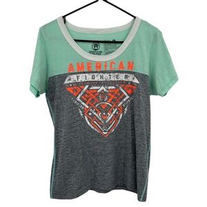 MMA Graphic Athletic Tee Women XL Sporty Streetwear Gymcore Fightwear Buckle